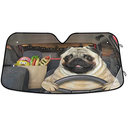 TDHLW Auto Parabrezza Sun Shade sfumato a Raggi UV...