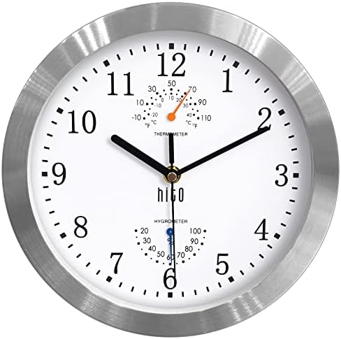 HITO Modern Colorful Silent Non-Ticking Wall Clock- 10 Inches (T&H-White)