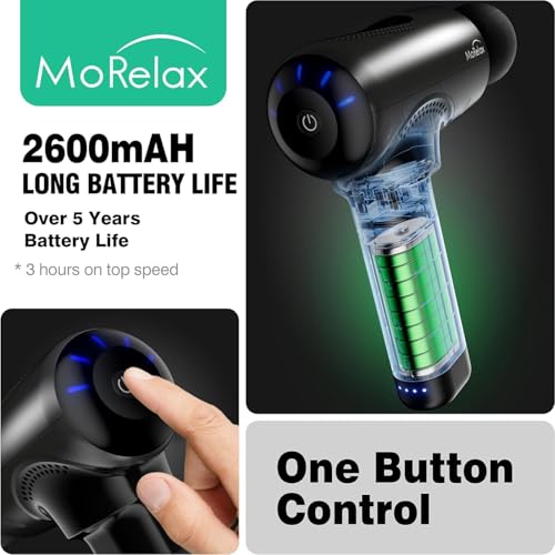 Massage Gun Deep Tissue,Portable Percussion Muscle Massager for Whole Body Back Pain Relief,Electric Handheld Sport Massager with 5 Massage Heads 5 Speed,Best Gift for Him/Her/Mother/Father - Image 4