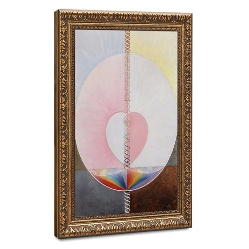 Toile Hilma Af Klint déco murale salon moderne grand tableau avec cadre suspendre