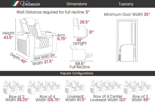 Valencia-Tuscany-Executive-Heat-Massage-Home-Theater-Seating-Top-Grain-Nappa-Leather-Power-Recliner-with-Headrest-Lumbar-Wall-Hugger-Recliner-Diamond-Stitch-USB-Row-of-2-Loveseat-Black Valencia Tuscany Executive Heat Massage Home Theater Seating Top Grain Nappa Leather Power Recliner with Headrest Lumbar Wall Hugger Recliner Diamond Stitch USB Row of 2 Loveseat Black