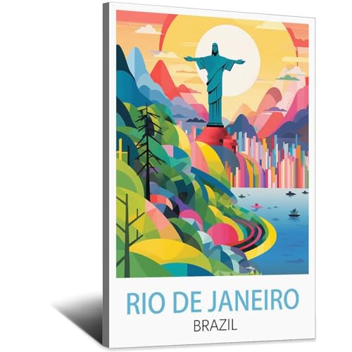 CFXNGA Rio De Janeiro Brazil Vintage Travel Poster 08x12inch(20x30cm) Canvas