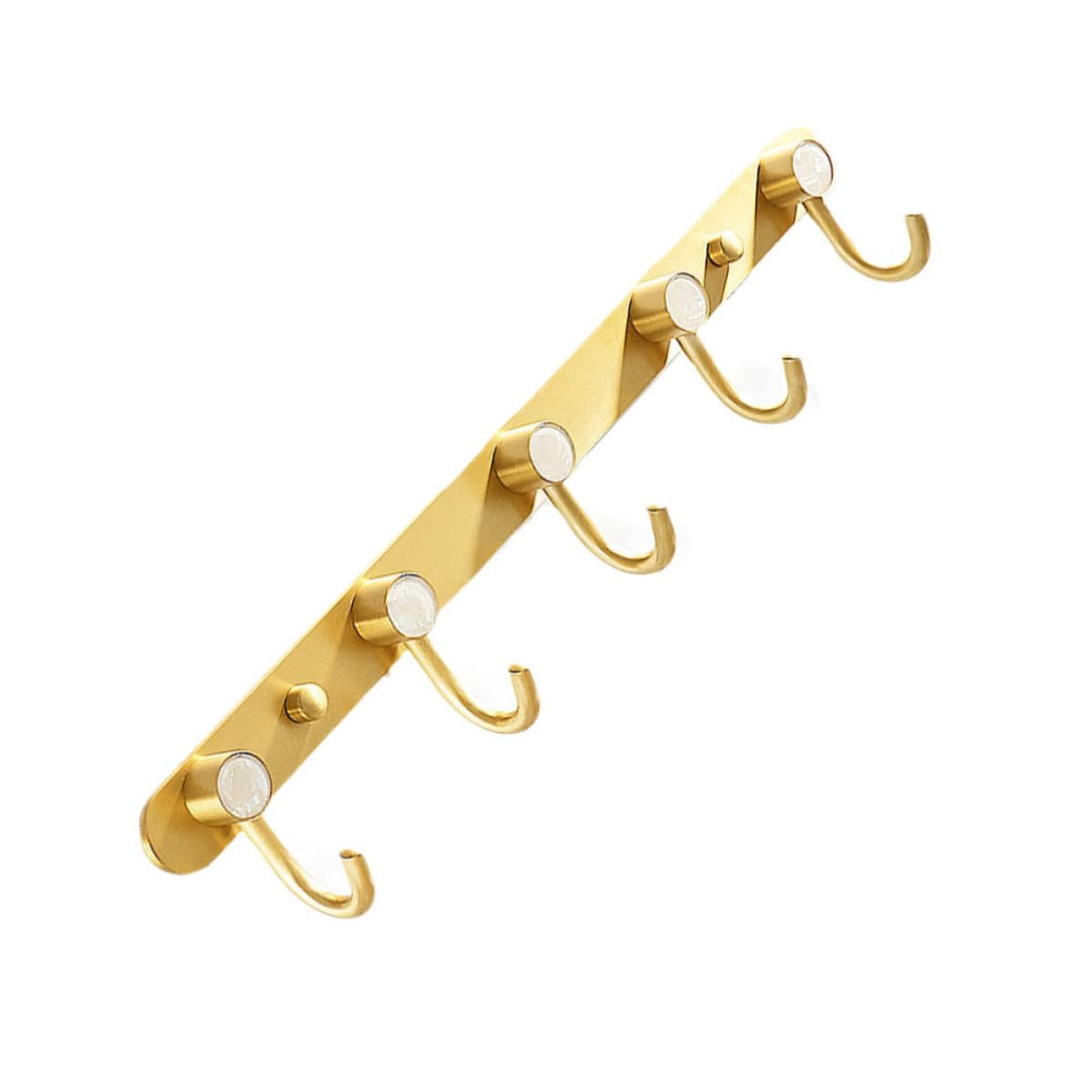 Aluminium spatial de salle de bain support mural blanc 5 crochets premium