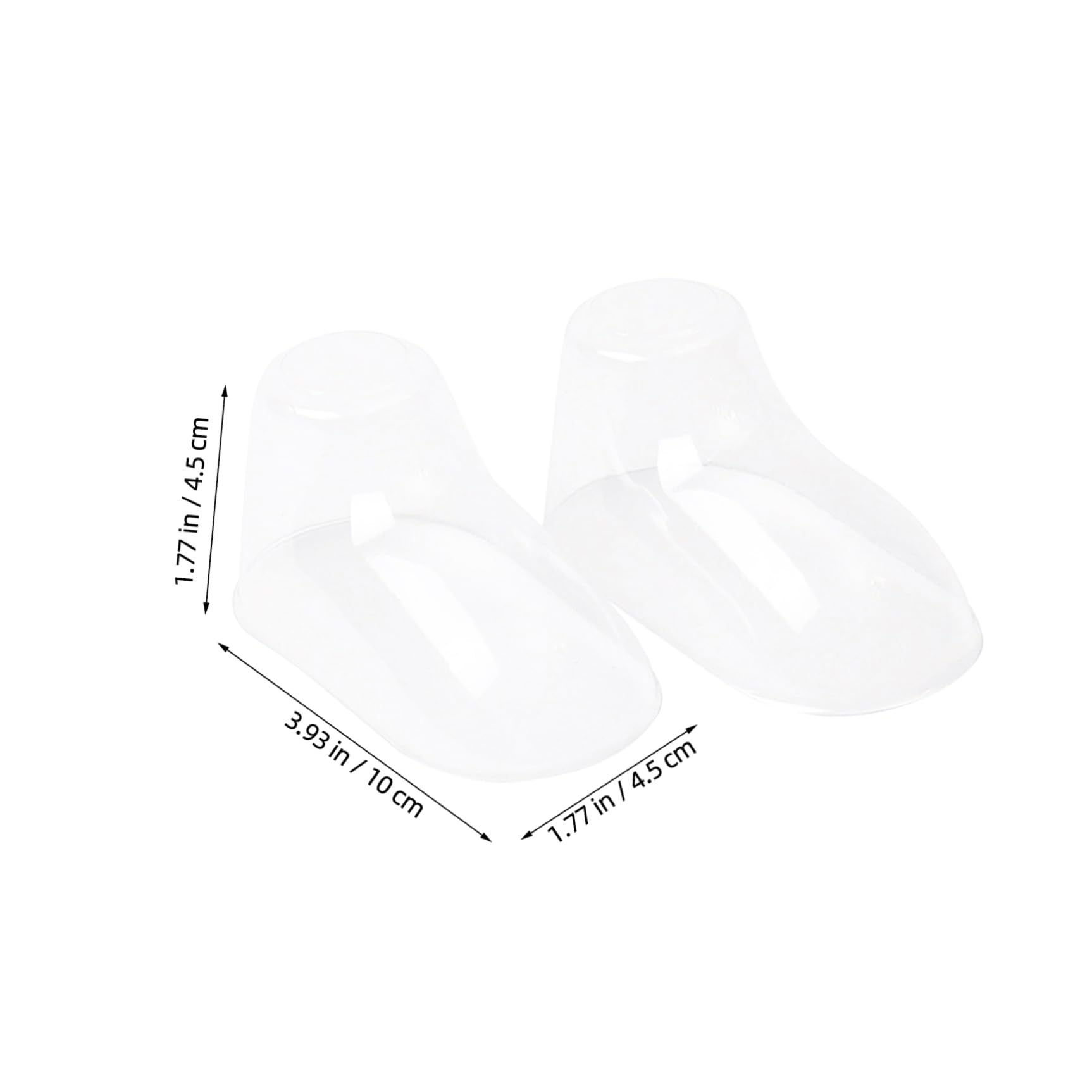 SHINEOFI 100 Stück Pvc Babyfüße Schuhpräsentationsständer für Kleinkinderschuhe Verhindert Verformen und Falten Transparenter Schuhständer für Babysocken und Schuhe