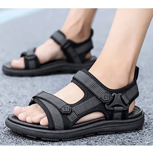 Men Sandals Man Sandals Outdoor Casual Shoes Mountain Hiking Sandals Non-Slip Beach Sandals(D,40 Code)3