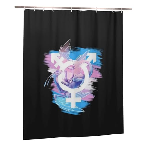 Transgender Pride Bisexual Dragon Curtain