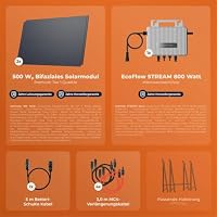 Solarway® 1000Wp / 800W Balkonkraftwerk komplett Steckdose – Ansicht 7