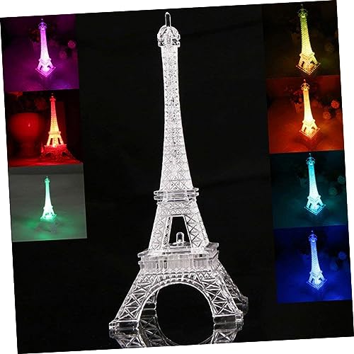 Hemobllo 2pcs lámpara de noche LED Torre Eiffel miniatura 4