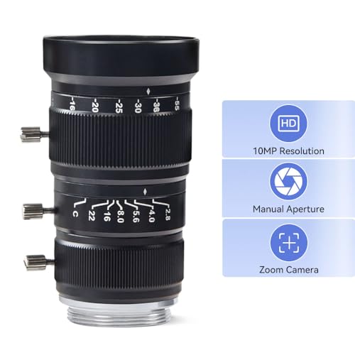 Objectif de caméra de sécurité 10-55 mm téléobjectif zoom manuel