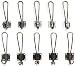 Heavy Duty Rustic Entryway Hooks - 10 Pack of Wall Mounted Vintage Double Coat Hangers with Four Extra Long Bronze Metal Screws Included