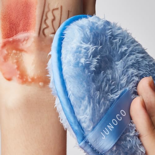 JUNO & Co. Blue Reusable Makeup Remover Pads - Washable Face Cleanser - Image 4