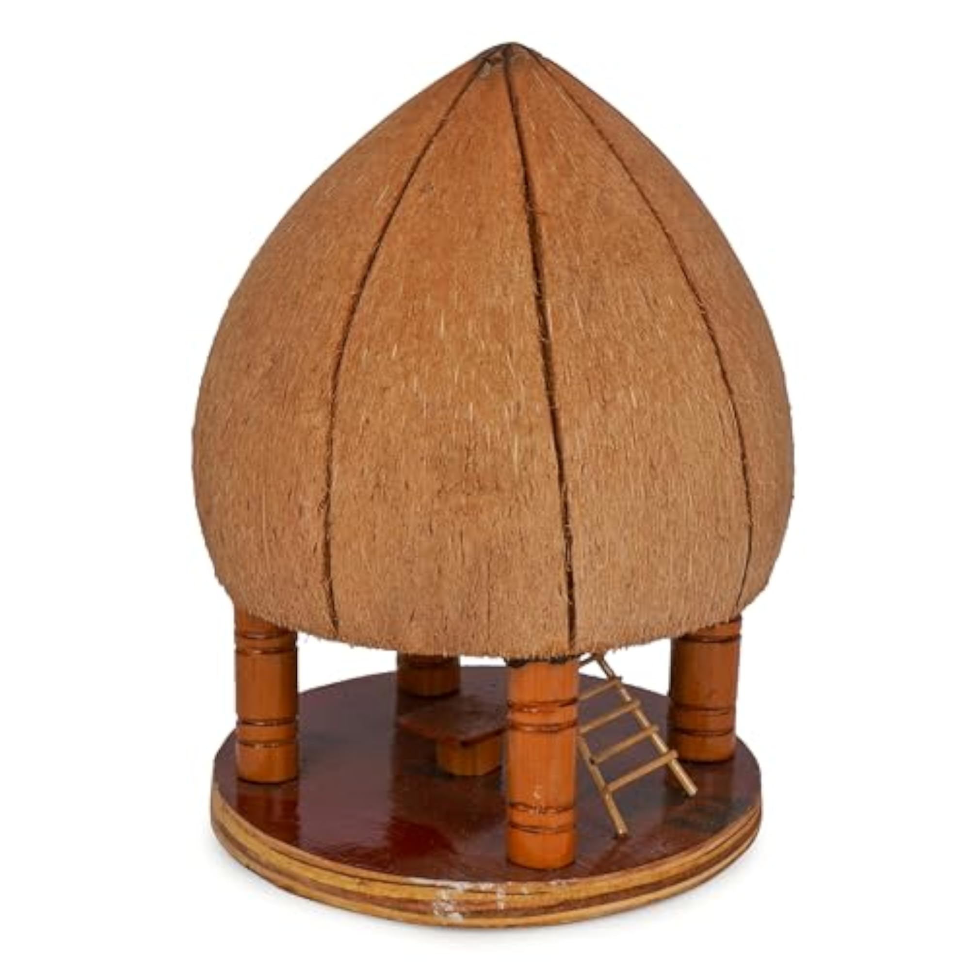 Miniature Hut Handcrafted Coconut Shell Eco-Friendly Accessory
