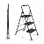 Step Ladder 3 Step Folding Step Stool Step Ladder with Wide Anti-Slip Pedal Step Stool Foldable for Adults Lightweight, Portable Steel Use for Home and Office