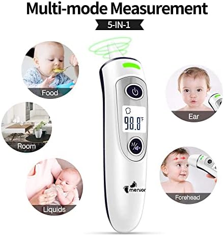 Infrared Body Thermometer Baby - Digital Health Thermometer for Kids/Adults Ear thermometers, Forehead Thermometer Children, Thermometer Newborn, Objects and Ambient, Instant Reading, Fever Warning