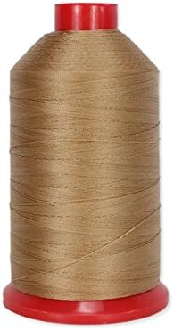 TAN TechSew Premium Bonded Nylon Sewing Thread #46 T45 8oz 5000 Yards for Upholstery, Leather, Purses, Bags, Jeans …