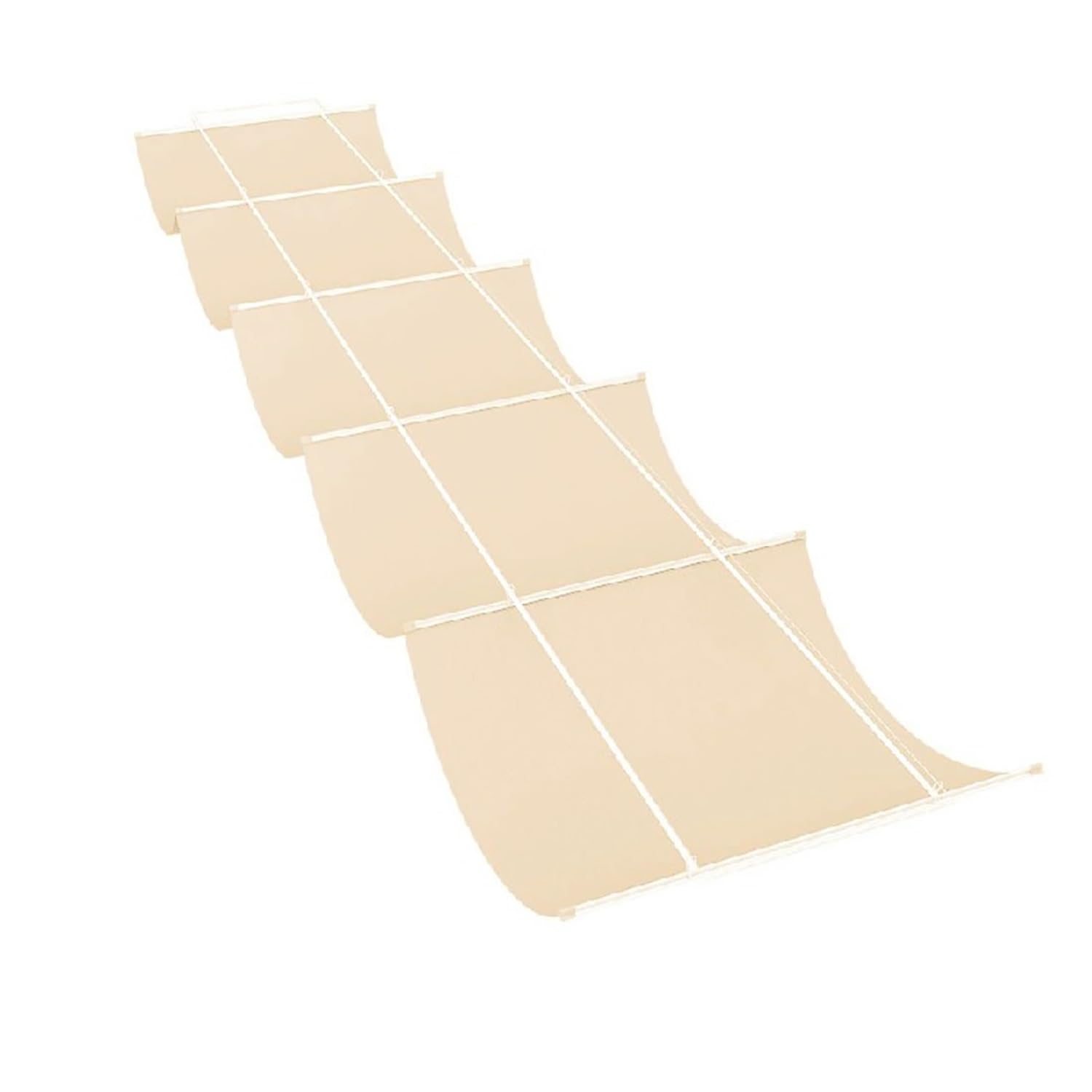 Vela ombreggiante Scorrevole a Forma di Onda, pergolato Retrattile Impermeabile, Protezione UV, Parasole a Forma di Onda a U, per Patio, Giardino e Decorazione(Beige,1.73x4m)