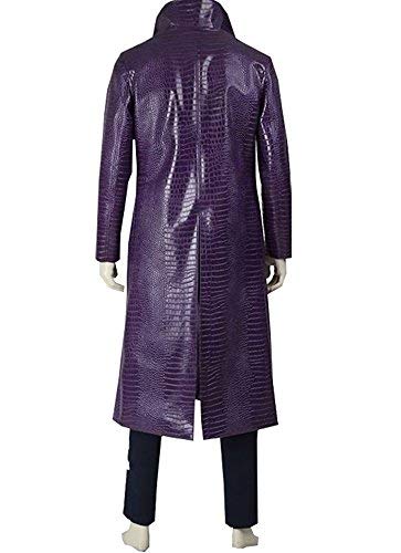 Jacket Craft Jared Leto Joker Suicide The Squad Purple Leather Trench Coat For Men (Large ( Suitable For 43-44 Inches Chest )) #TOP3