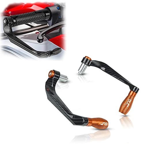 Garde-levier moto orange 22mm antichoc pour guidon Kymco Xciting