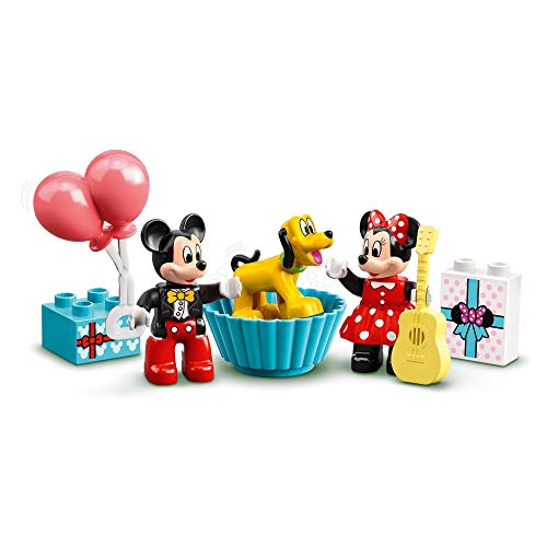 LEGO 10941 Duplo Tren de Cumpleaños de Mickey y Minnie, Juguete para Niños de 2, 3 y 4 Años o Más, Figura de Pluto, Tarta y Vela, Regalos para Bebés