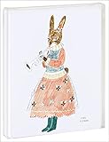 Bunny Solo Notecard Set, 10 full color cards with foil accents