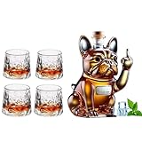 ✈【Coffret à whisky pratique】: Notre bouteille de vin est également livrée avec 4 verres à vin rotatifs. D'une légère rotation, le whisky oscille à l'intérieur, comme une danse. En buvant, le tourner est non seulement amusant, mais permet également au vin de mieux respirer et d'obtenir plus de saveur.