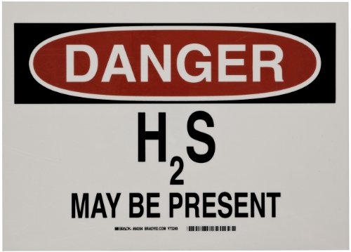 Panneau H2S May Be Present 10x14 pouces en polyester rigide pour signalisation de sécurité