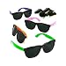 Adorox 12 Pack 80's Style Neon Party Sunglasses Children's Kids Colorful Toy Party Favor Set Birthday Aviators