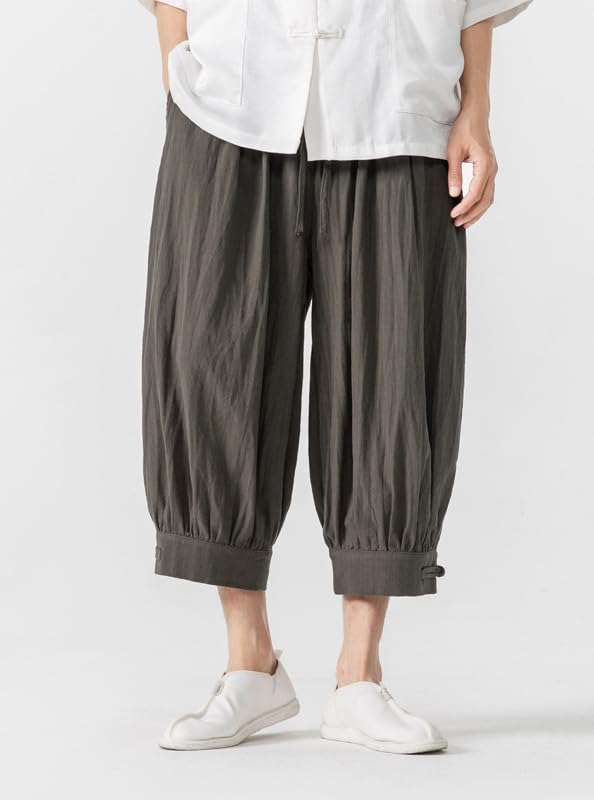 Summer Thin Chinese Style Men's Tang Suit Casual Pants4