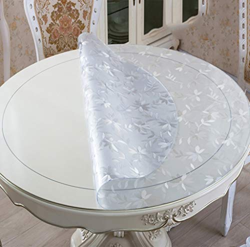 Nappe ronde imperméable PVC cristal plaque transparente table salon hôtel