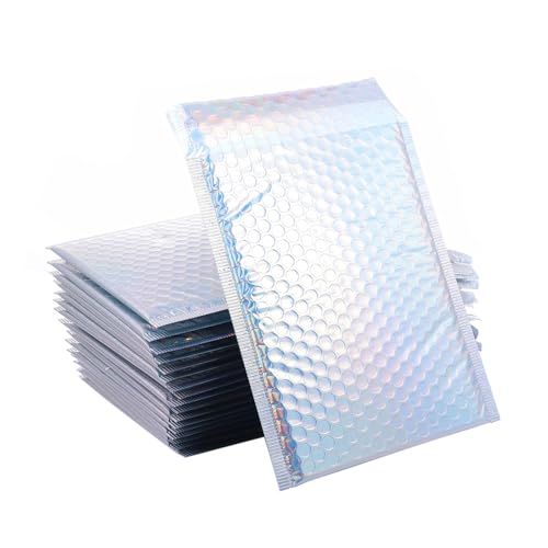 LIGHTAOTAO - LIGHTAOTAO 25pcs Shockproof Bubble Pouch Bags with Holographic Aluminum Film 18x23+4cm Packaging Storage Envelopes for Mailing and Shipping