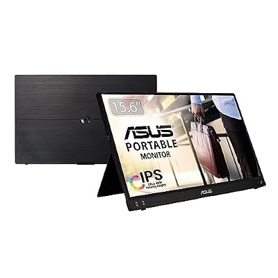 ASUS ZenScreen 15.6 1080P Portable Monitor (MB16ACV) - Full HD, IPS, Eye Care, Flicker Free & VA24DQ 23.8 Monitor, 1080P Full HD, 75Hz, IPS, Adaptive-Sync/FreeSync, Eye Care