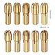 sourcing map 10Stk Messing Spannzange 0.5-3.2mm Messing Bohrer Spannfutter Mini Elektro Schleifer Schnell Wechsel Bohrer Bohrfutter Bit Set für Drehstab Werkzeuge 4.8mm Schaft Durchmesser