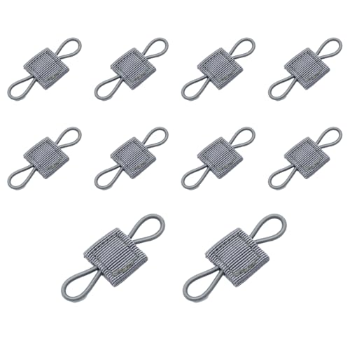 Uqezagpa 10 piezas de cinta elástica con hebilla táctica para engranajes, retenedores de encuadernación, accesorios Molles