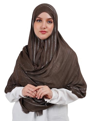 Modal Scarf/Hijab Shiny Headcover For Women With Sequin and Shimmer (Pack of 1)