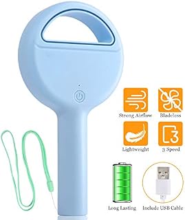 Cevapro Portable Fan Bladeless Handheld Fan USB Rechargeable Personal Fan Battery Operated Mini