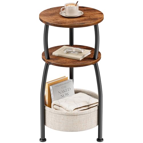 Yuede Round Table with Fabric Basket