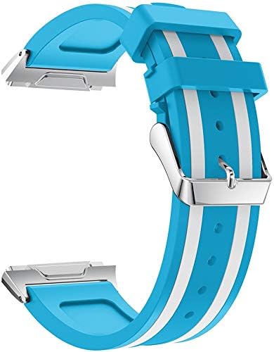 Gransho Compatible with Fitbit Ionic Watch Strap, Premium Soft Silicone Watch Band Replacement Wristbands (Pattern 4)