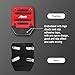 3PCS Car Non-Slip Aluminum Alloy Pedal Pads, Manual Transmission Brake Pedal Covers, Sports Gas Fuel Petrol Clutch Foot Pedals, Anti-rubbing Car Clutch Pedal Kits Suitable for Car SUV ATV (Red)