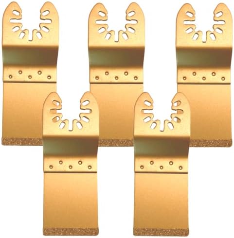 5 Pack - 35mm Carbide End Cut Multi Tool Blades for Bricks, Plaster and Grout Removal Cutter Saw Set Compatible with Dremel Fein Multimaster Makita Etc Oscillating