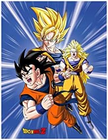Halantex Dragon Ball Z Fleece Blanket Throw | Goku Design Soft Blanket | Perfect for Any Bedroom 100% Polyester 130 x170 cm