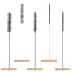 5 Stück Bohrlochbürste Set,8mm/12mm/16mm/20mm/25mm T-Griff-Rohrbürste Rund Lochbürste Reinigungsbürste,Pfeifenreiniger Bürste für Schlagbohrmaschinen,Effiziente Bohrlochreinigung