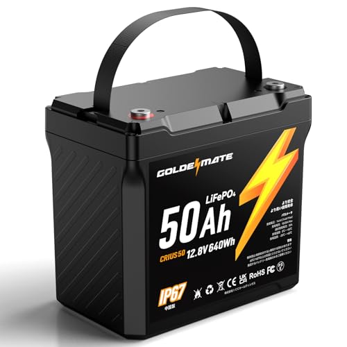 Amazon | GOLDENMATE 12.8V 50Ah LiFePO4バッテリー リン酸鉄リチウム 