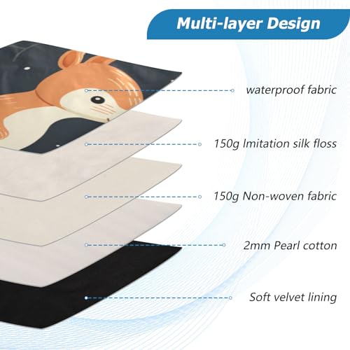 Funda para laptop de 13-14 pulgadas con diseño de ardilla miniatura 4