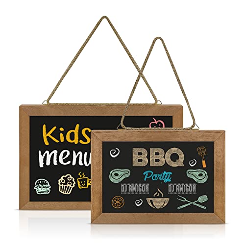 Chalkboard 21 X 30 CM with Natural Wood Frame, Double-Sides Chalkboard Sign A4 Size, Blackboard, Vertically and Horizontally for Hanging… by K KYSHOP - Used condition - CA$23.48