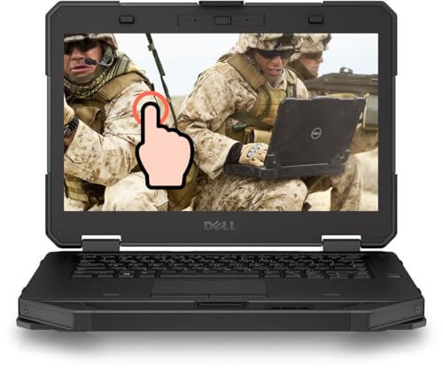 Dell Latitude 5414 Rugged Ordenador Portatil, Pantallas táctiles FHD de 14 Pulgadas, Intel Core i5-6300U, RAM DDR4 de 16 GB, SSD de 256 GB, CAM, Teclado Americano, Windows 10 Pro (Reacondicionado)