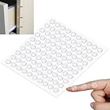 Clear Rubber Furniture Bumper Pads, 100-Pack Self-Adhesive Sound Dampeners, Protect Tables & Glass, Transparent