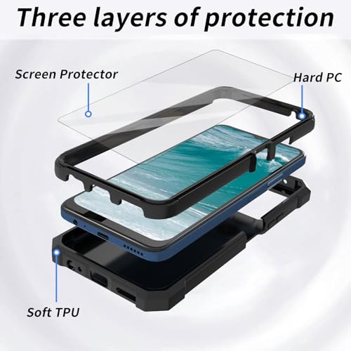 Coque de téléphone pour Boost Summit 5G antichoc avec verre trempé d'angle - 2