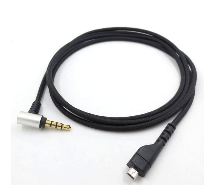 Coyktonty eplacement Audio Cable Extension Cord Line for SteelSeries Arctis 3 Arctis Pro Wireless Arctis 5 Arctis 7 Arctis Pro Headphones,Headphone Accessories (Silver Shell Cable + Adapter Cable)