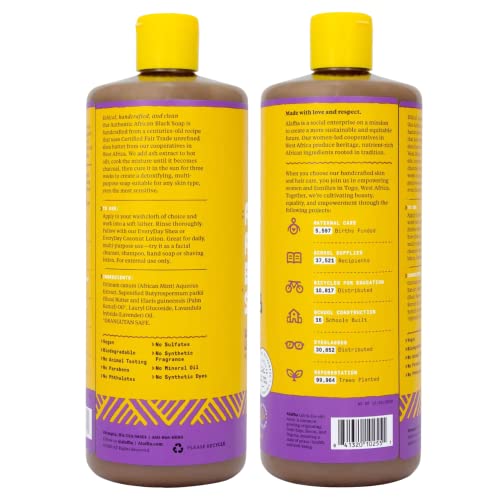 Alaffia-Skin-Care-Authentic-African-Black-Soap-All-in-One-Liquid-Soap-Moisturizing-Face-Wash-Sensitive-Skin-Body-Wash-Shampoo-Shaving-Soap-Shea-Butter-Wild-Lavender-32-Fl-Oz