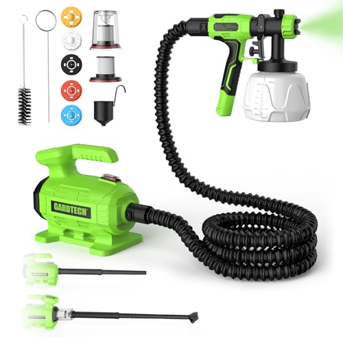 Gardtech 3-en-1 Pistolet à Peinture, Souffleur de Feuilles et Aspirateur Kit Combiné Électrique avec 5 Buses et 3 Modes de Pulvérisation Mini Aspirateur Compact pour la Maison, Terrasse et Le Jardin